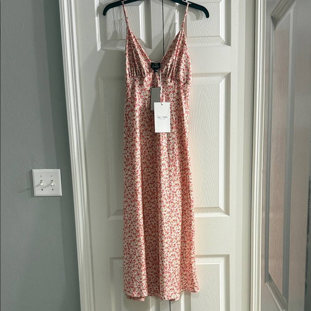 Floral Midi Dress in Pink